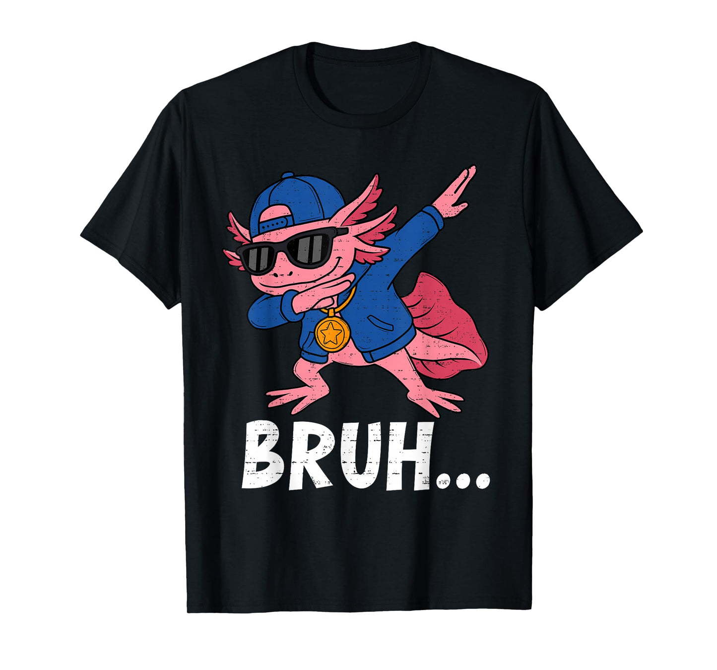Funny Dabbing Axolotl Bruh Bro Dab Meme Humor Men Teens Boys T-Shirt