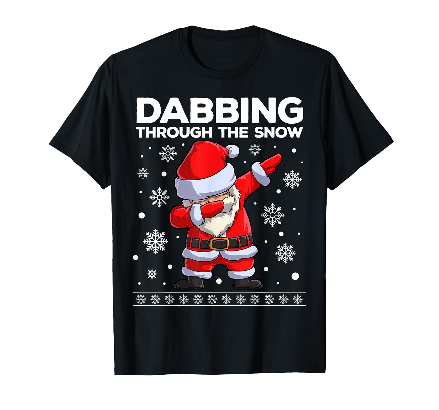 Christmas Santa Dabbing Through The Snow Xmas Boys Men Dab T-Shirt