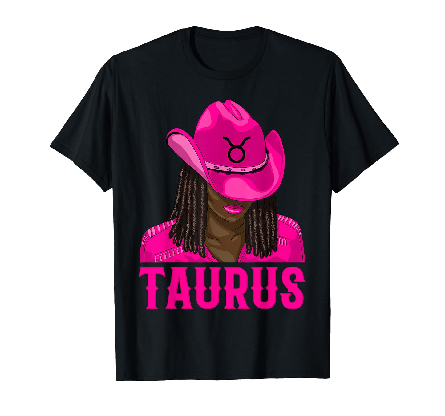 Taurus Western Cowgirl African American Black Women T-Shirt