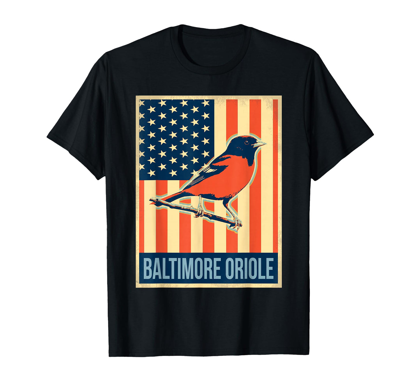 Vintage US Flag Baltimore Oriole Shirt T-Shirt