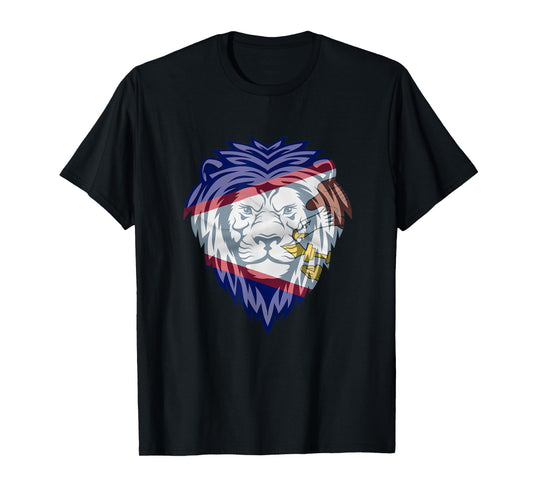 American Samoa Flag Colors Samoan Pride Leone Lions T-Shirt