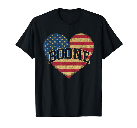Boone Tshirt Name American Flag 80's Vintage NC Retro T-Shirt