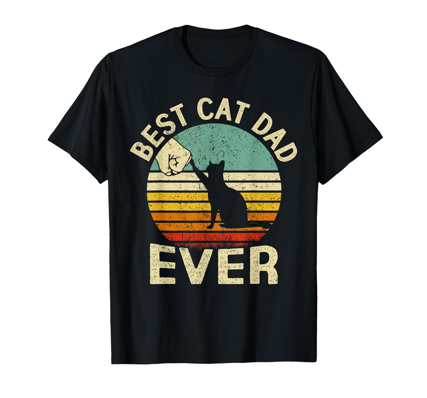 Men Best Cat Dad Ever Funny Cat Lover Gift Father's Day T-Shirt