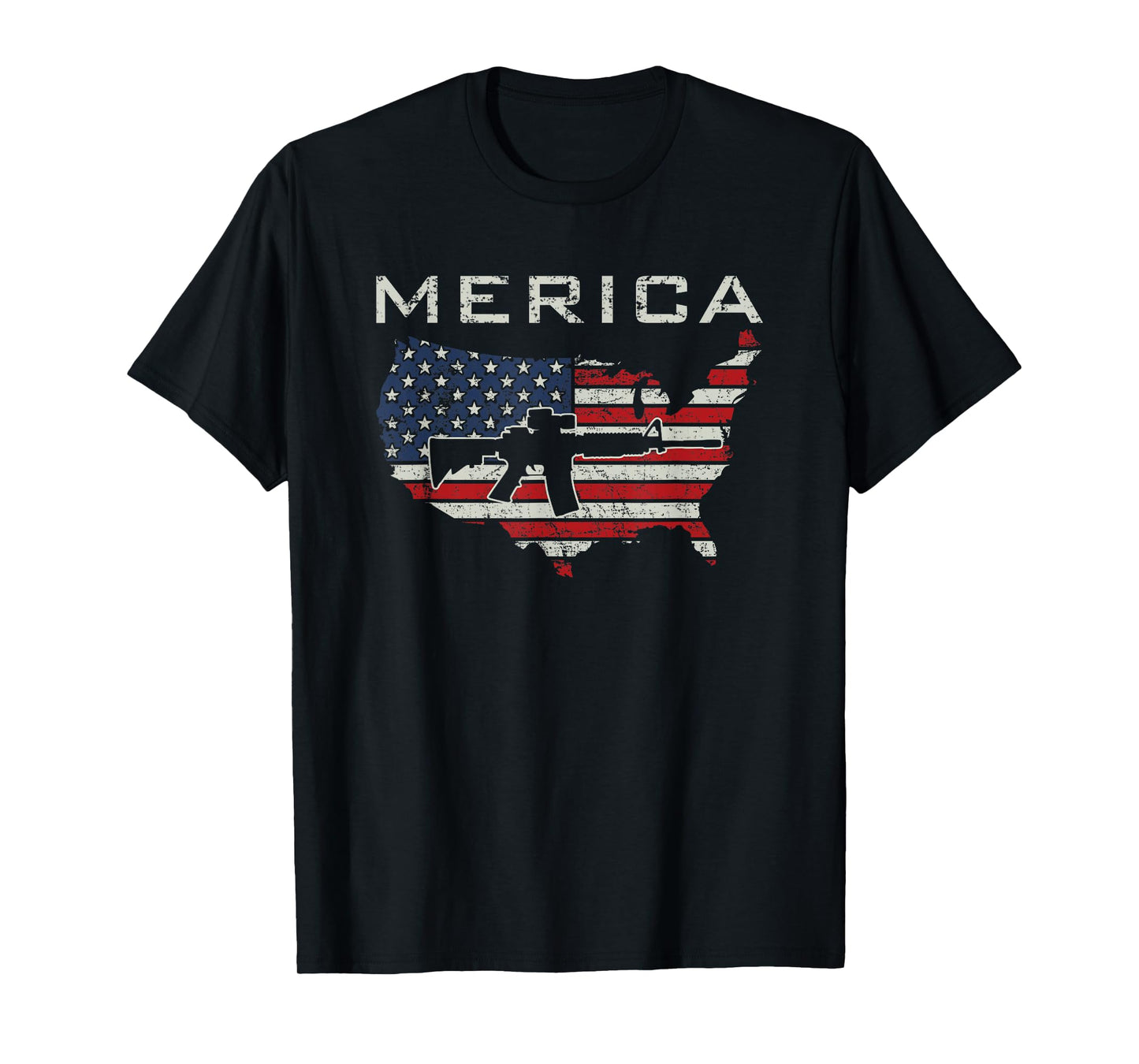 Merica - Funny Pro Guns American Flag 2nd Amendment T-Shirt