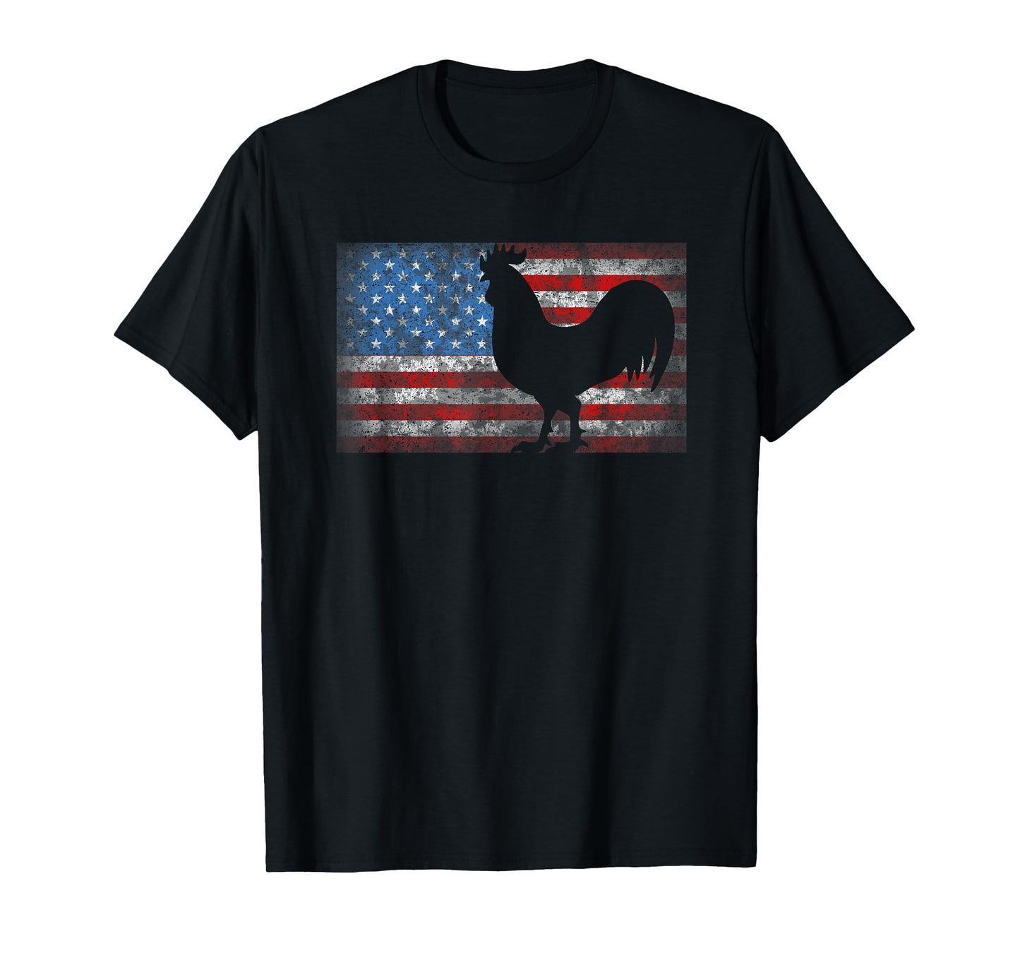 American Flag Rooster Chicken 4th of July Animal Gift T-Shirt