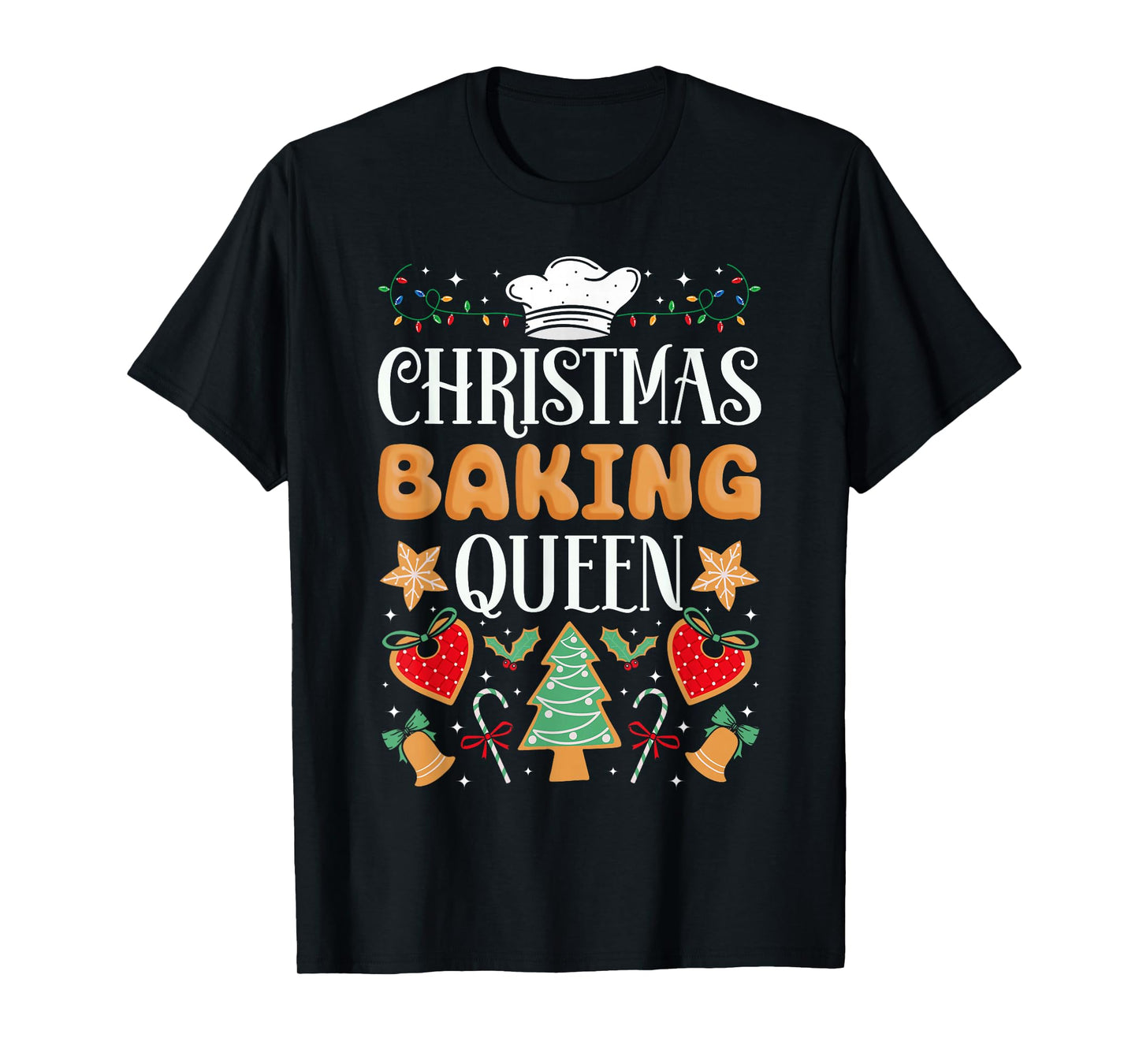 Bake Baking Christmas Gingerbread Man Queen Christmas Baking T-Shirt