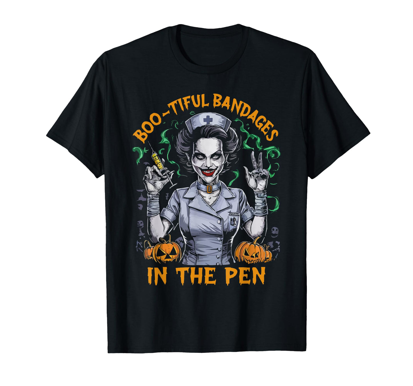 Correctional Nurse Halloween Spooky Nursing Trick Or Treat T-Shirt
