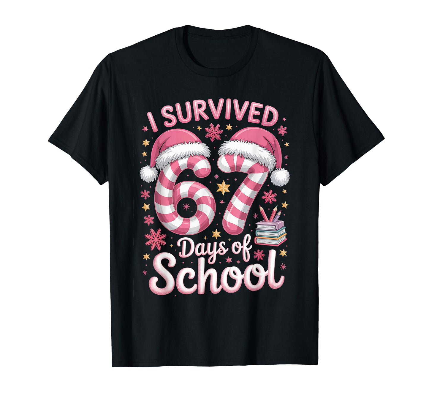 I Survived 67 Days of School Funny Meme Teacher Student T-Shirt