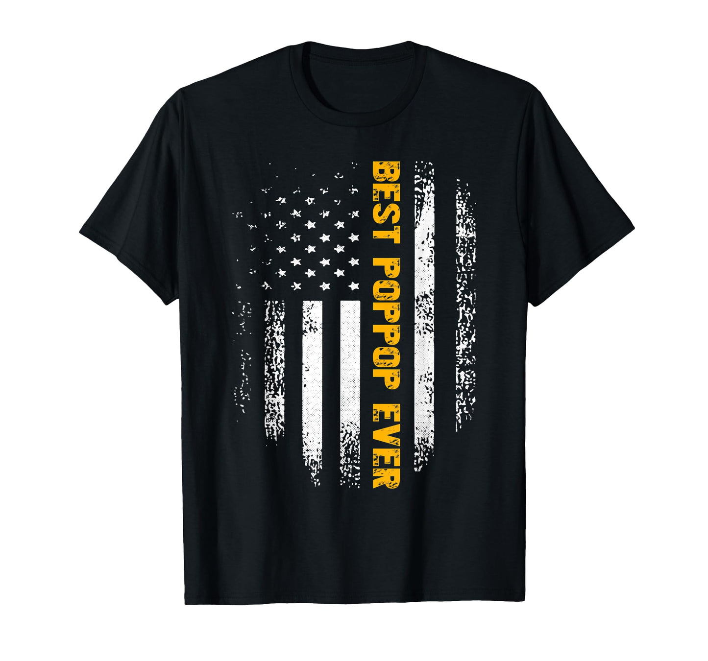 Mens Vintage Best Poppop Ever American Flag Father's Day Gift T-Shirt