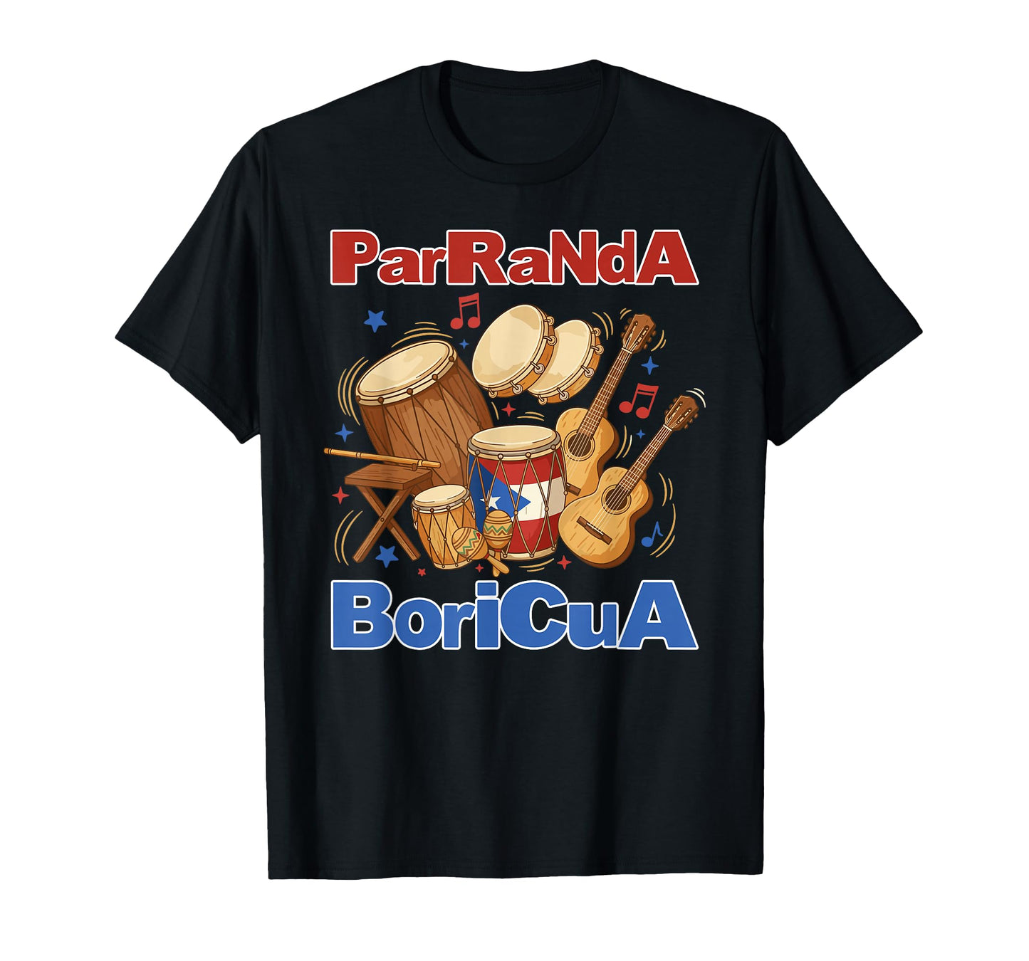 ParRaNdA Boricua Puerto Rican Christmas Music Holiday T-Shirt