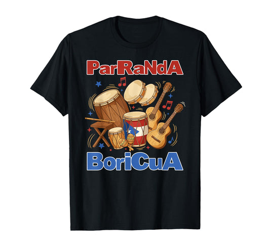 ParRaNdA Boricua Puerto Rican Christmas Music Holiday T-Shirt