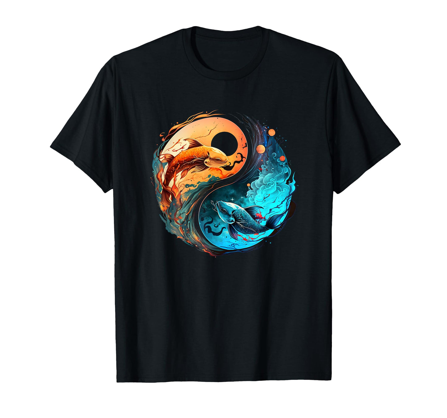 Pisces Horoscope Yin-Yang Symbol Zodiac Sign T-Shirt
