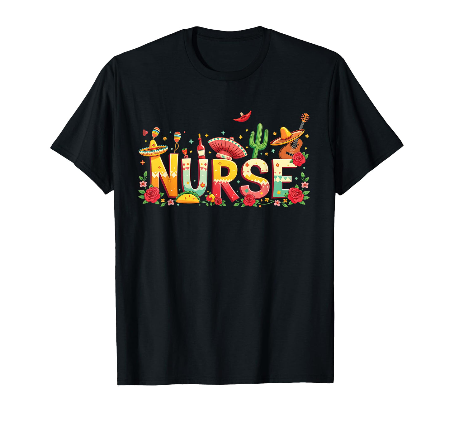 Cinco De Mayo Fiesta Mexican Party Nurse Women Scrub Top T-Shirt