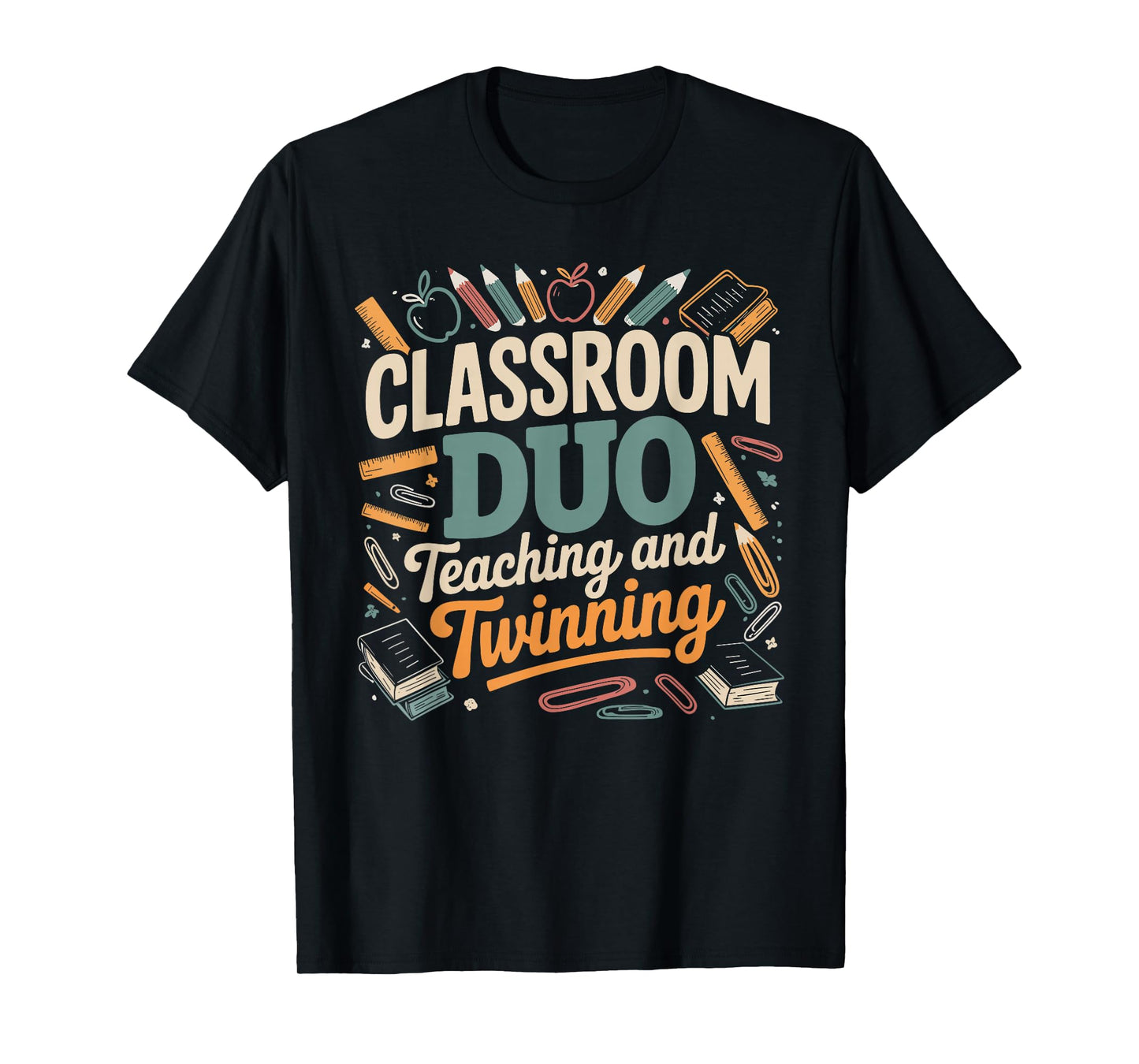 Classroom Duo Teaching and Twinning Teacher T-Shirt