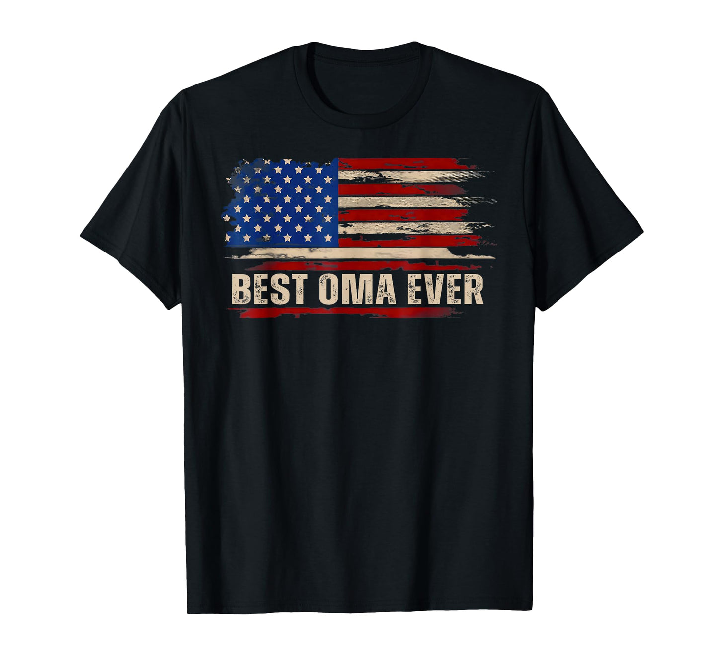 Vintage Best Oma Ever American Flag Mother's Day T-Shirt