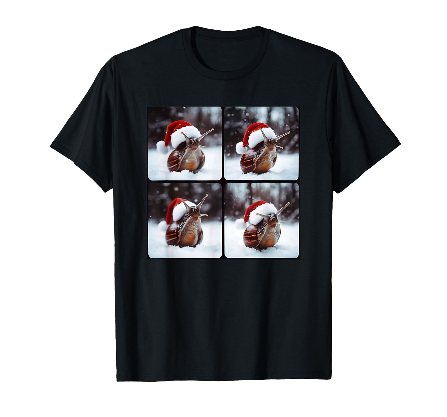 Funny Gastropod Christmas Snail Santa T-Shirt