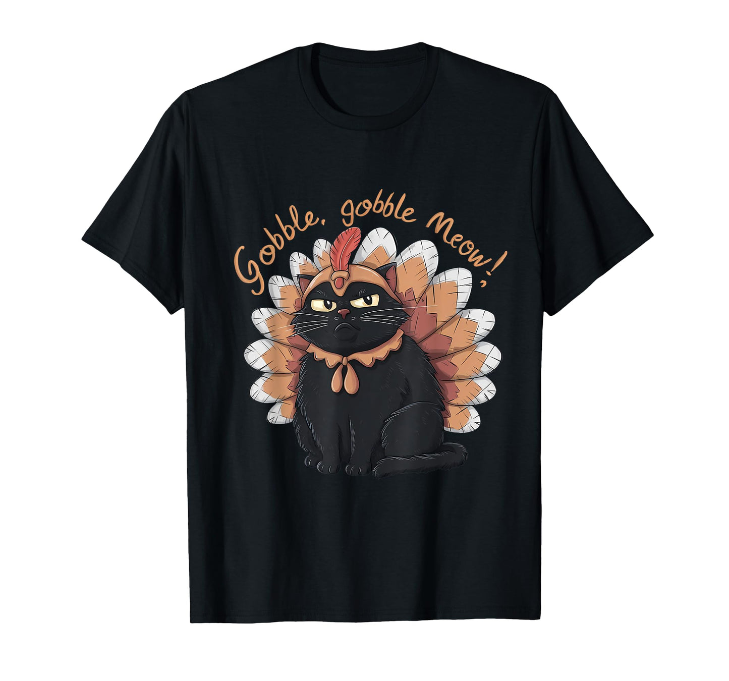 Celebrate Thanksgiving Funny Cat Dressed as Turkey Lovers T-Shirt