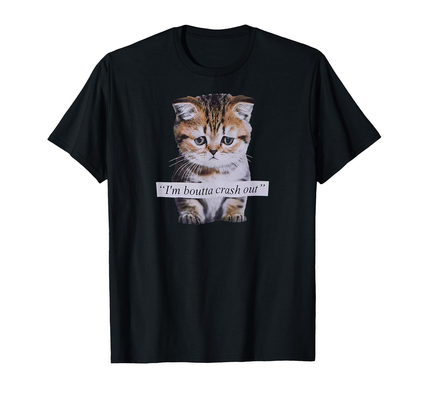 I'm Boutta Crash Out Funny Sarcasm Quotes Meme Cat Humorous T-Shirt