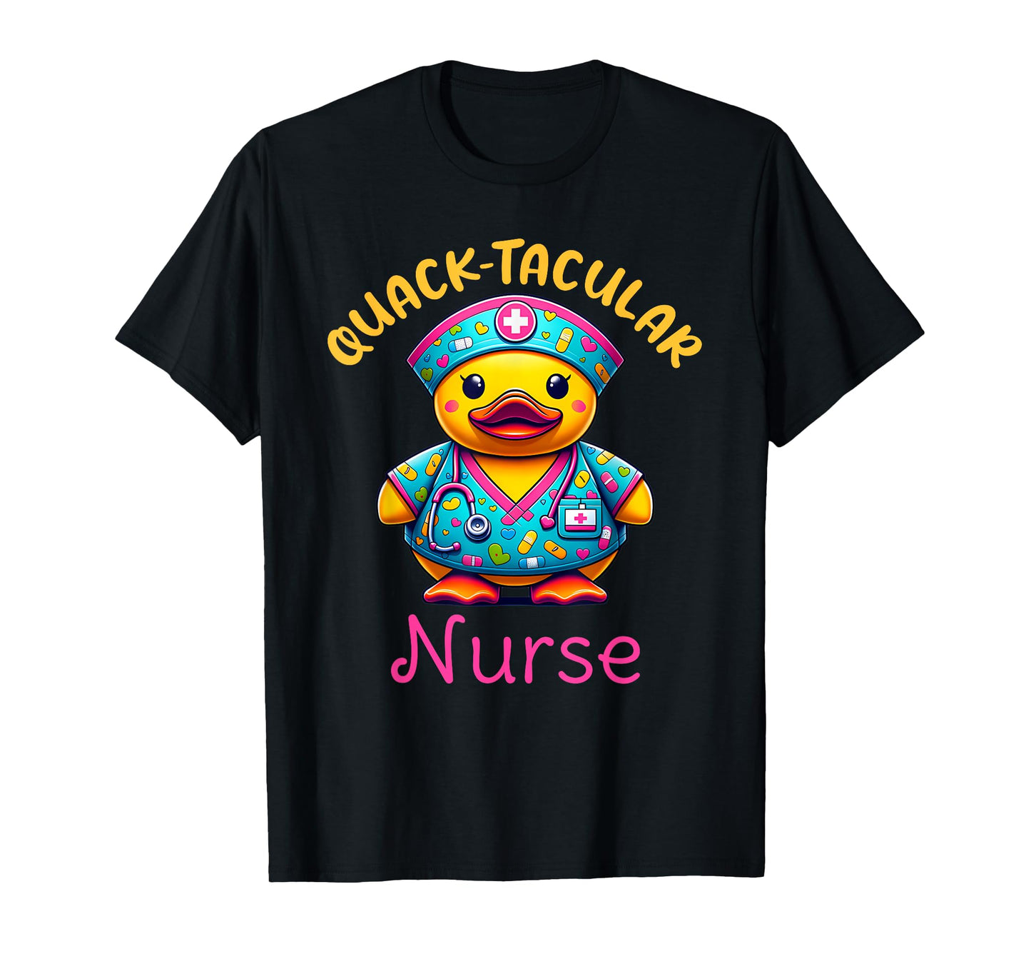 Cute Rubber Duck Registered Nurse Medical "Quack-tacular" T-Shirt