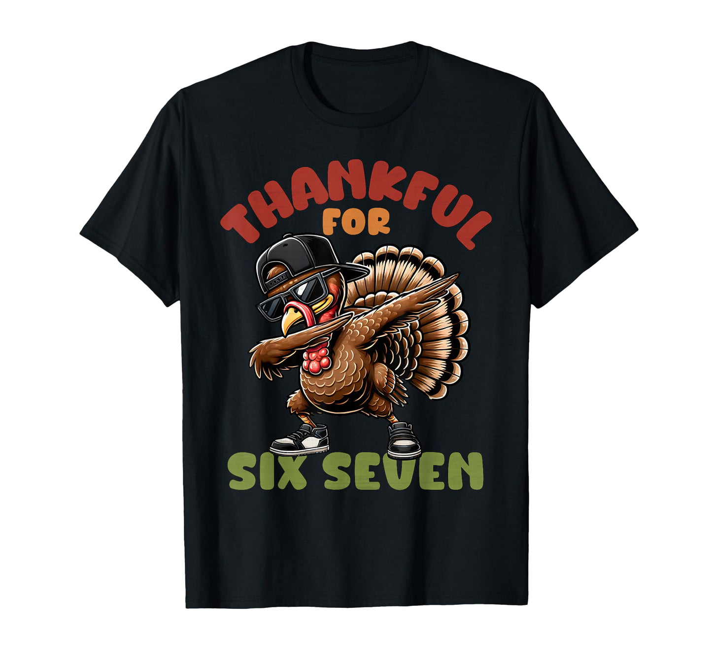 67 Thanksgiving Funny Six Seven Meme Brainrot Turkey Boys T-Shirt
