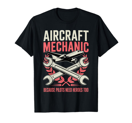 Cool Aircraft Mechanic Art for Men Women Aircraft Technician T-Shirt