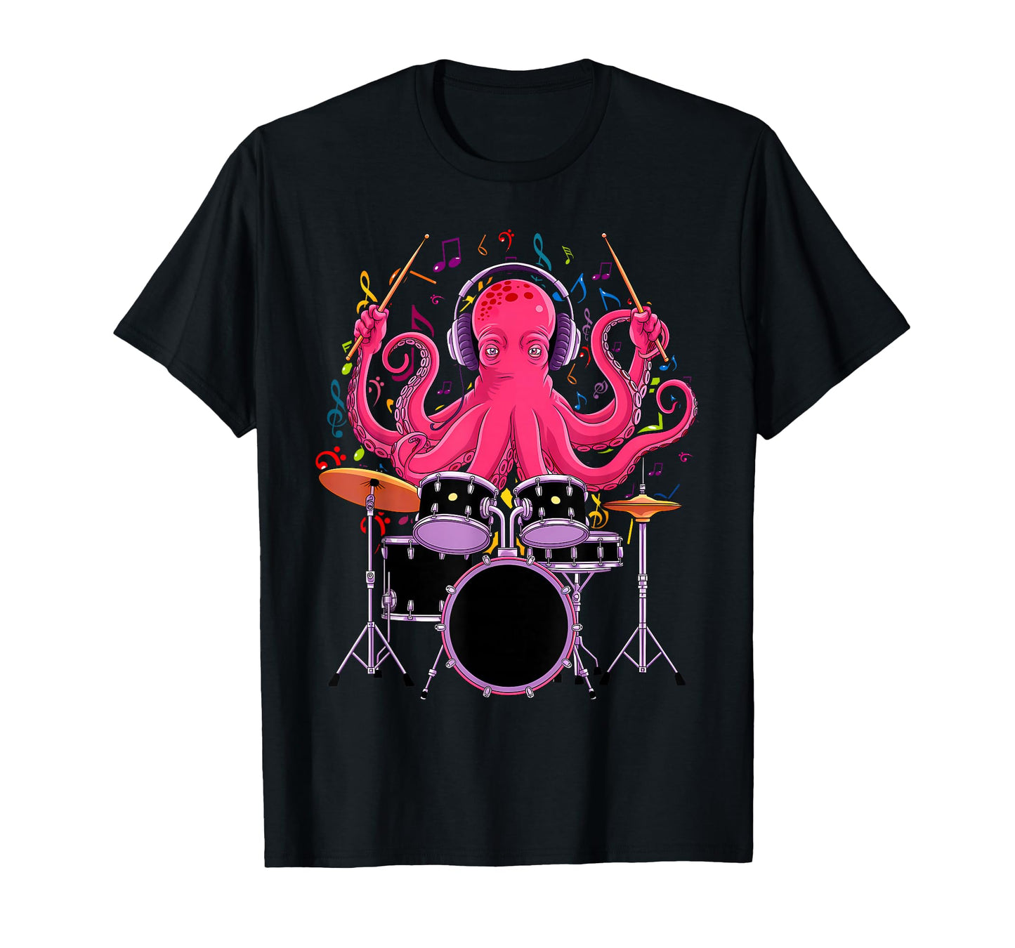 Funny Octopus Playing Drums for Drummer T-Shirt