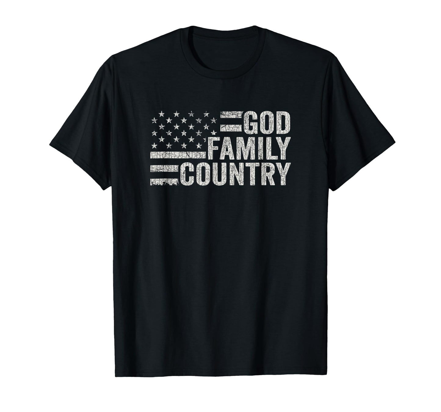 Vintage God Family Country Patriotic Christian American T-Shirt
