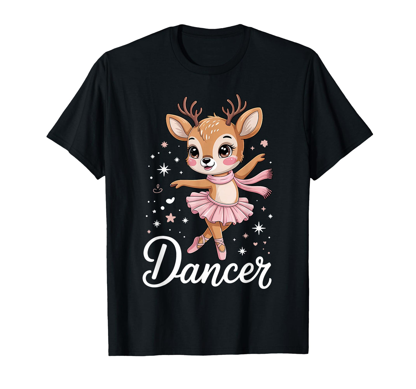 Cute Christmas Ballet Deer Dancer Reindeer Dancing Teacher T-Shirt