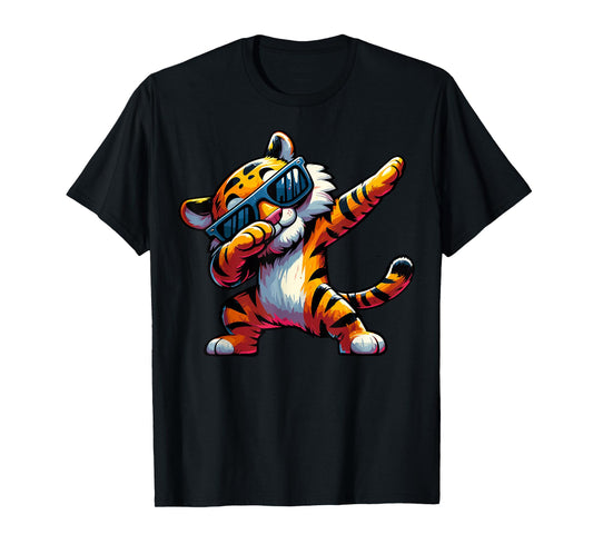 Dabbing Tiger With Sunglasses Cool Dabbing Tiger T-Shirt