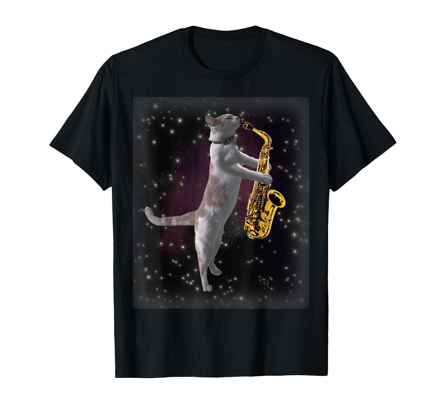 Cat Playing Saxophone | Cats In Space With Sax T-Shirt