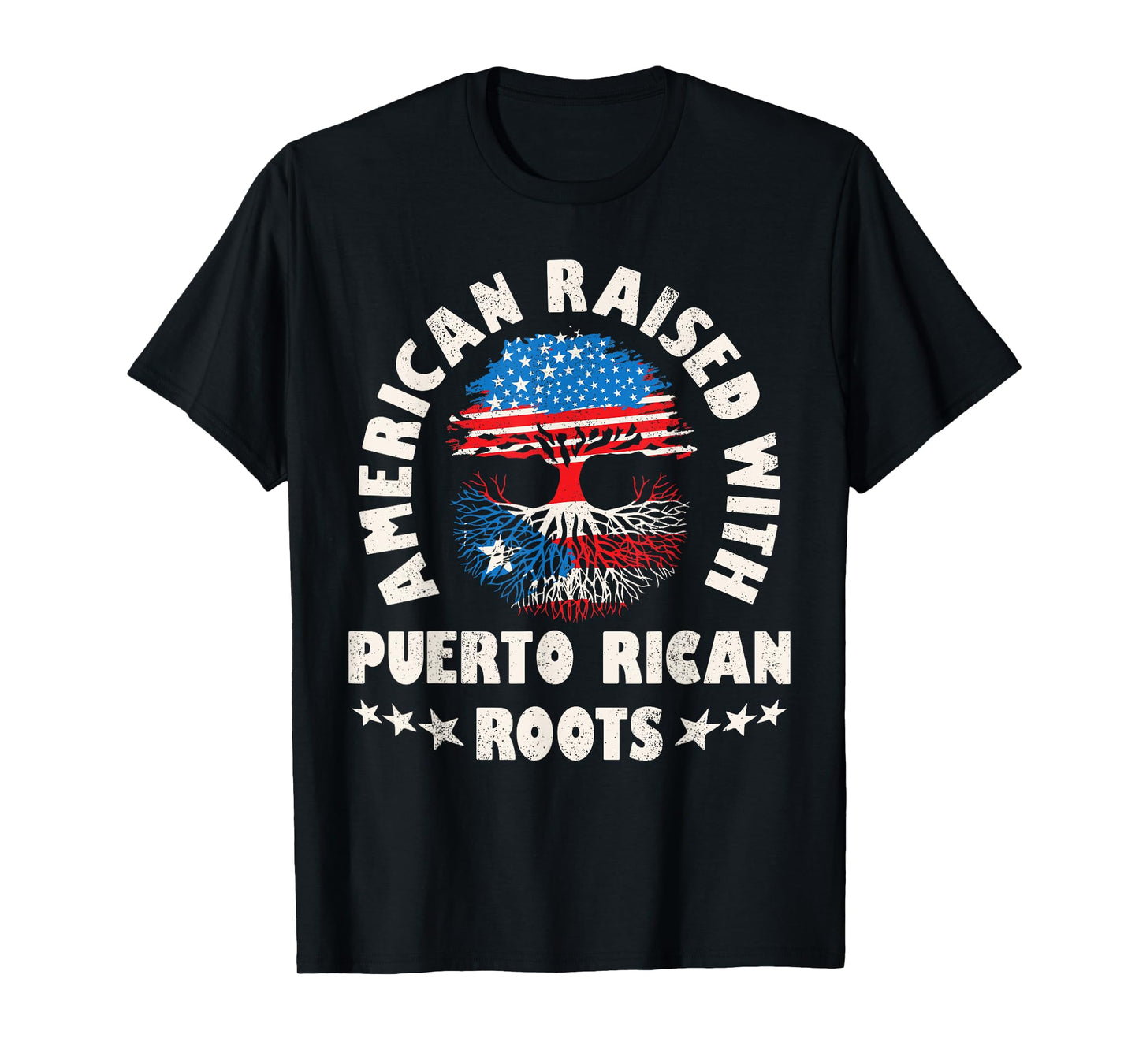American Raised With Puerto Rican Roots Puerto Rico Hispanic T-Shirt