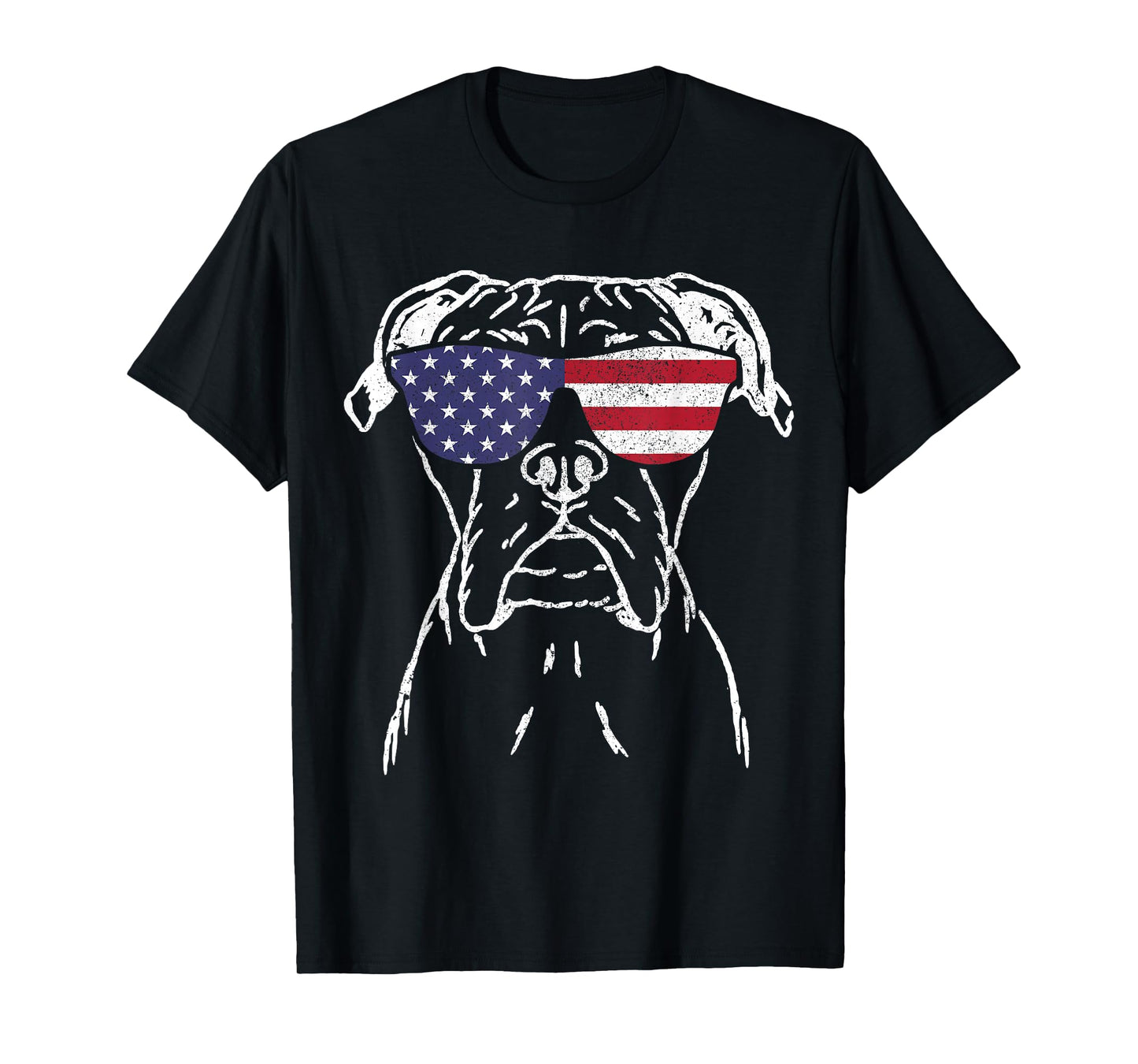 Boxer Dog Patriotic 4th of July American Flag Pride T-Shirt