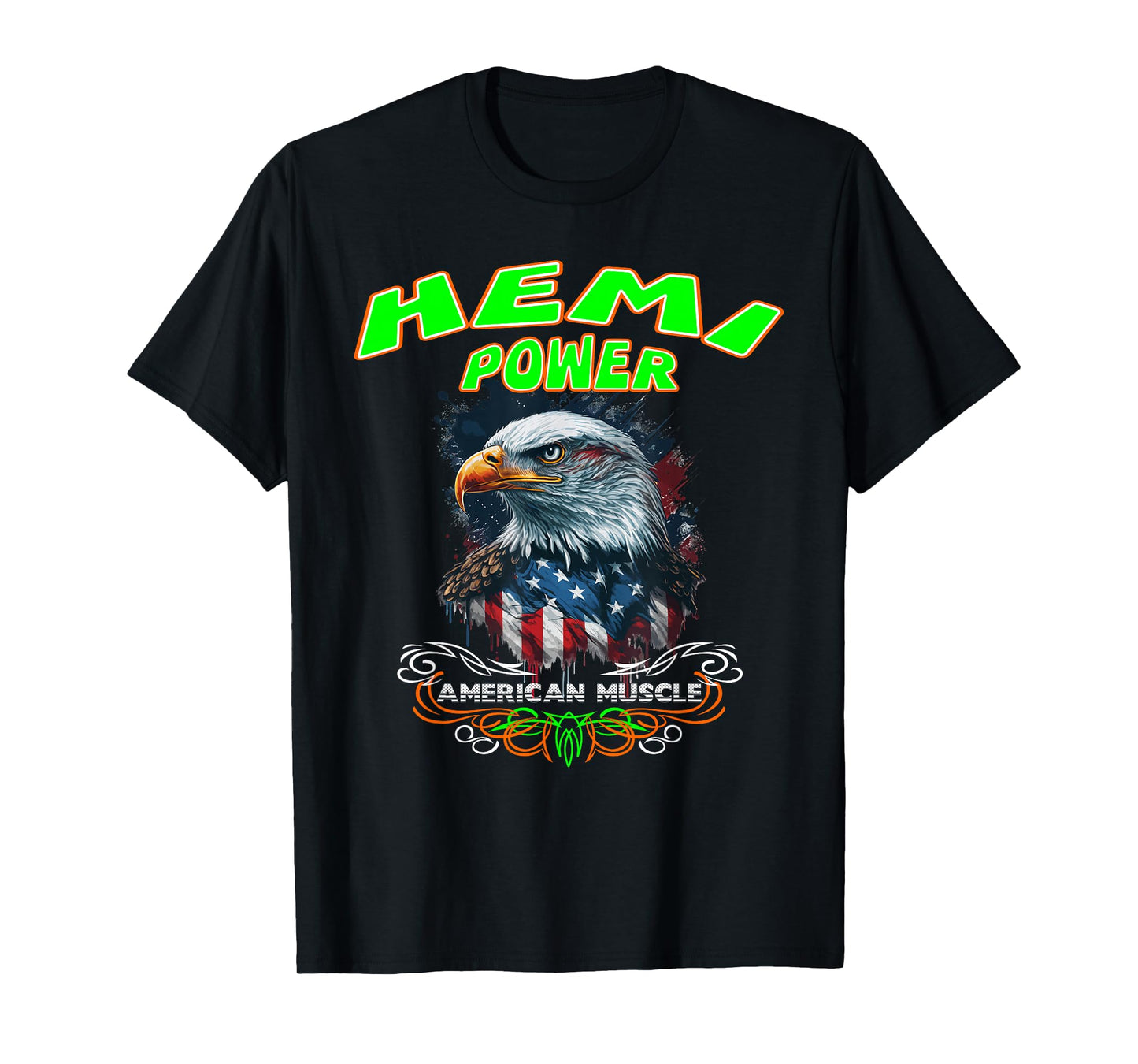 392 Hemi Power Patriotic Eagle Muscle Car Design T-Shirt