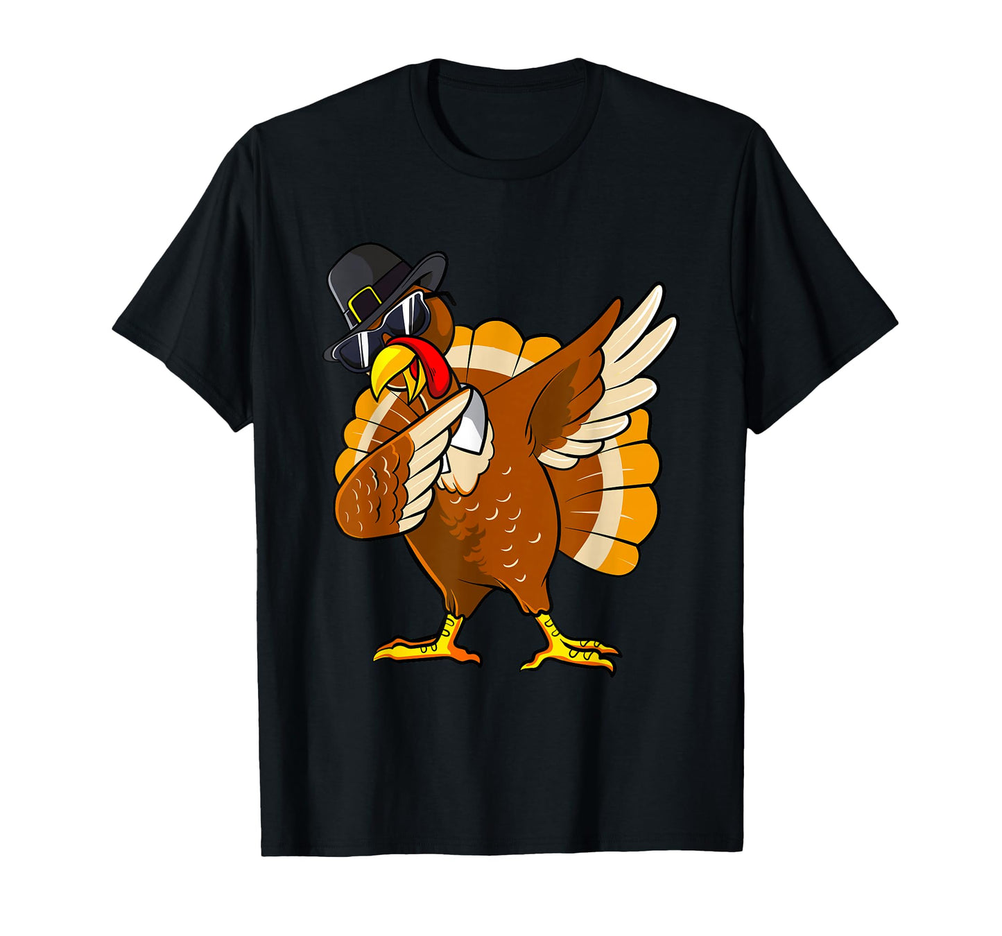 Dabbing Turkey Thanksgiving Day Gifts Pilgrim Boys Kids Men T-Shirt