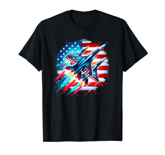 Patriotic USA Jets American Flag America 4th of July T-Shirt