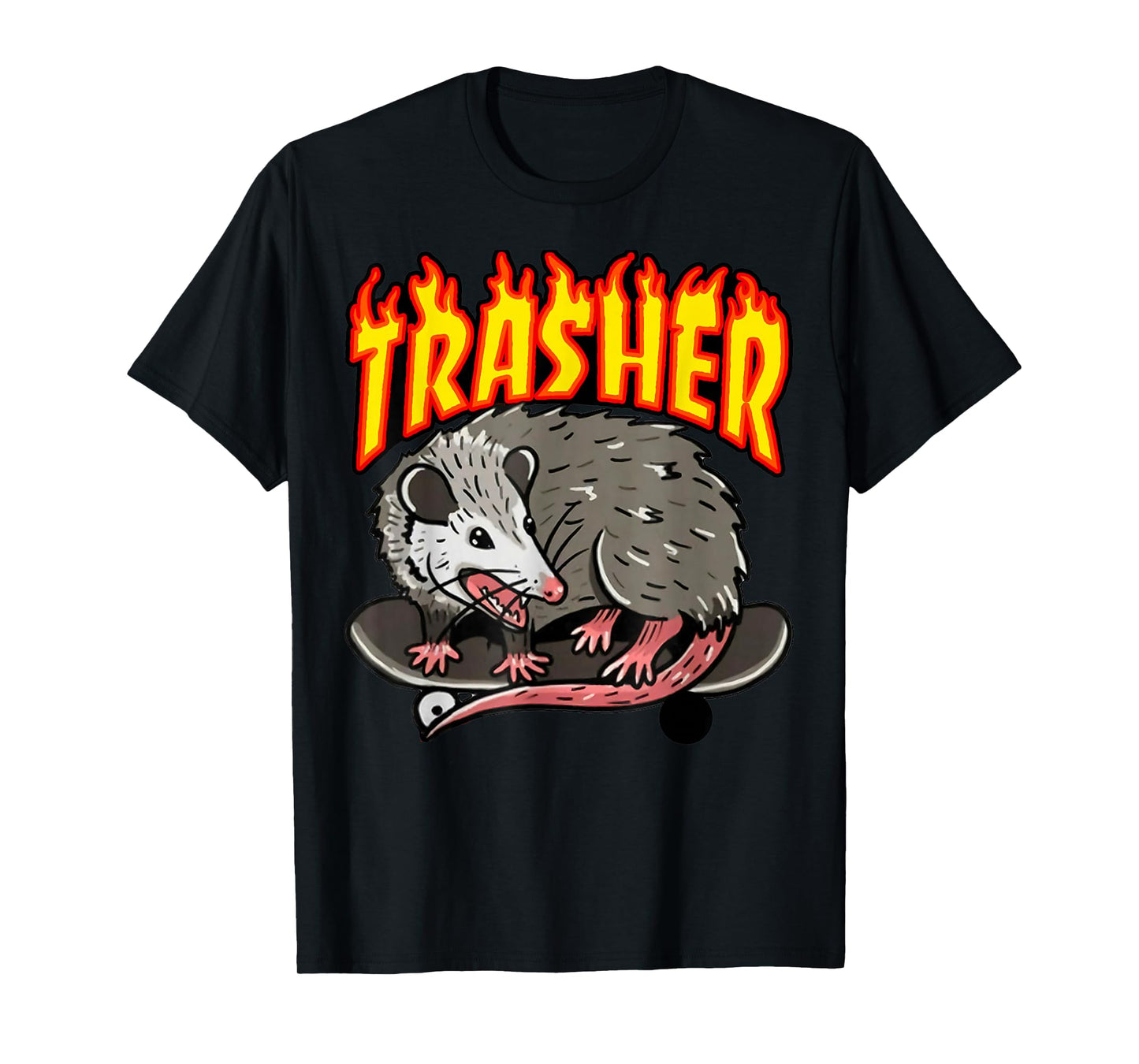 Possum Skateboard Trash Skater Meme Funny Opossum Skate Boys T-Shirt