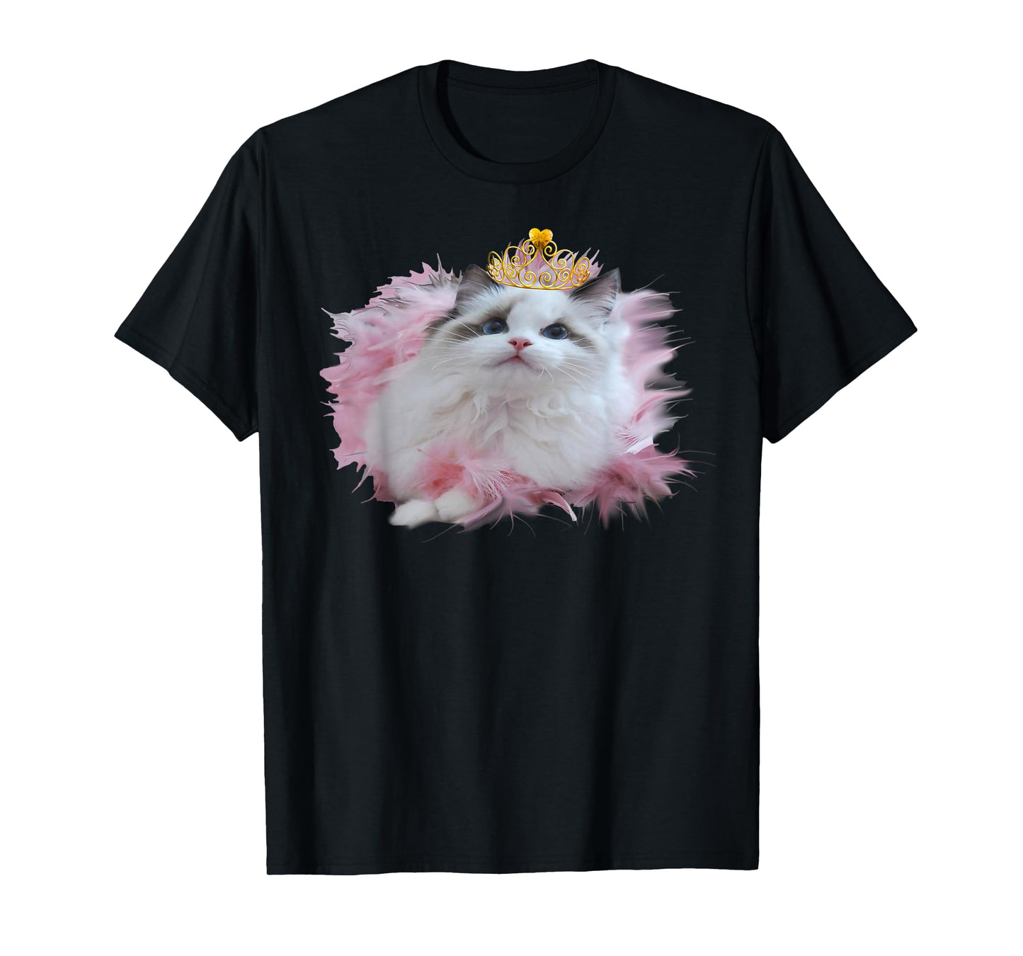 Cute Kitten Crown Princess with tiara apparel for cat lovers T-Shirt