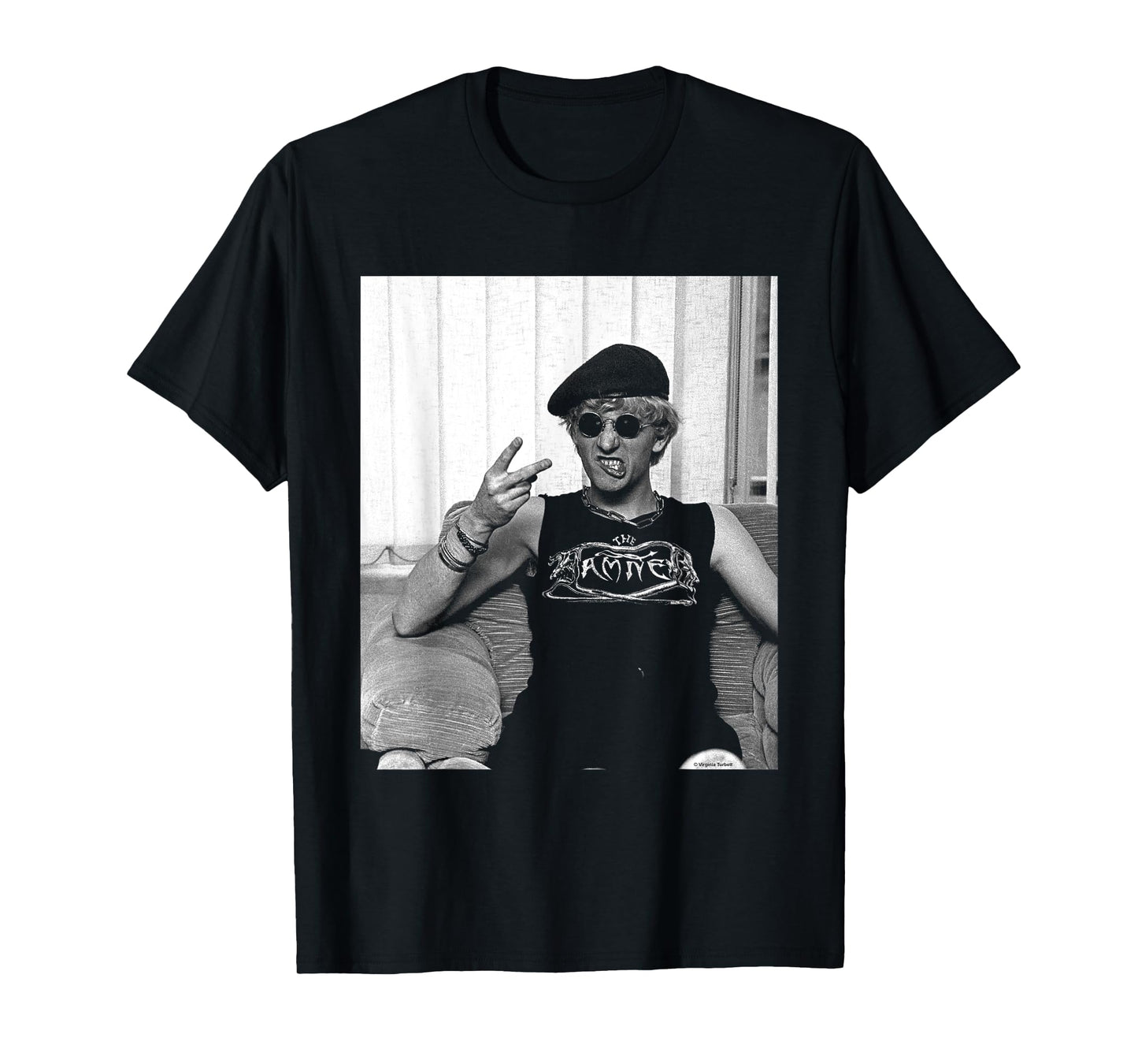 The Damned Captain Sensible Swearing By Virginia Turbett T-Shirt