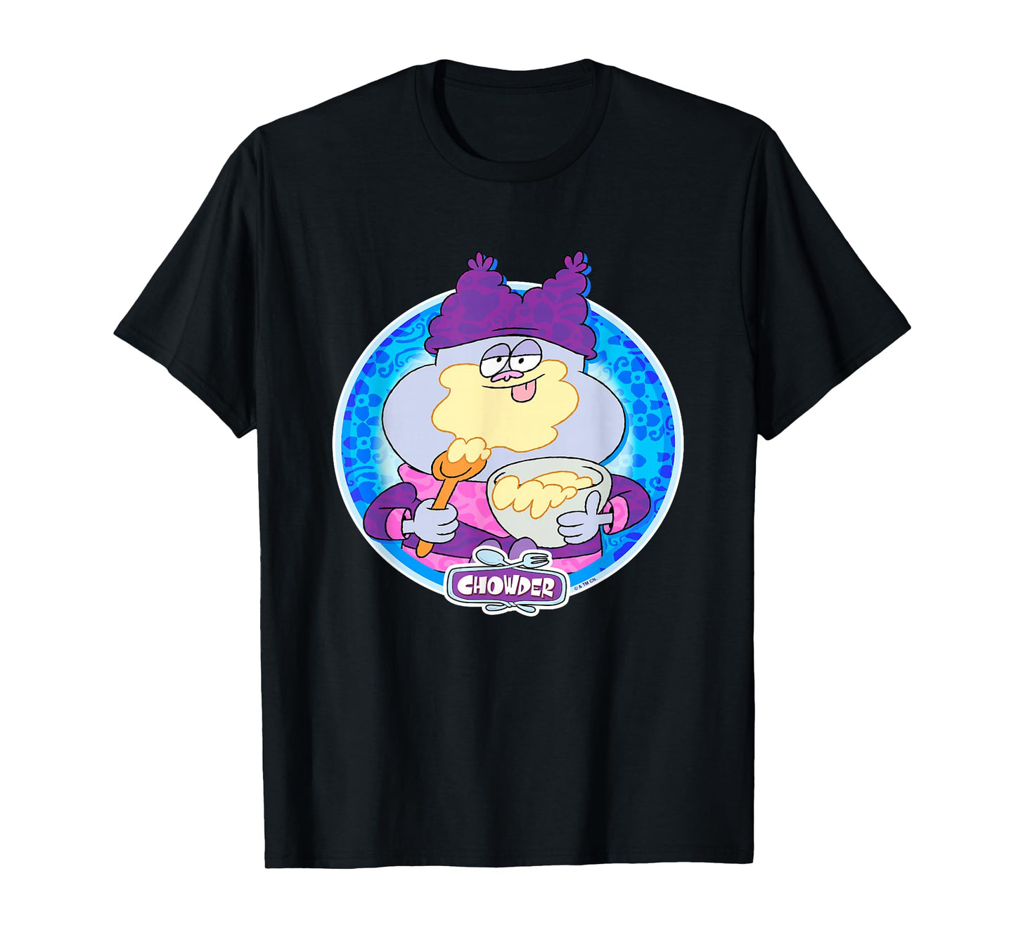 Chowder Licking The Spoon With Bowl Mix Vintage Portrait T-Shirt