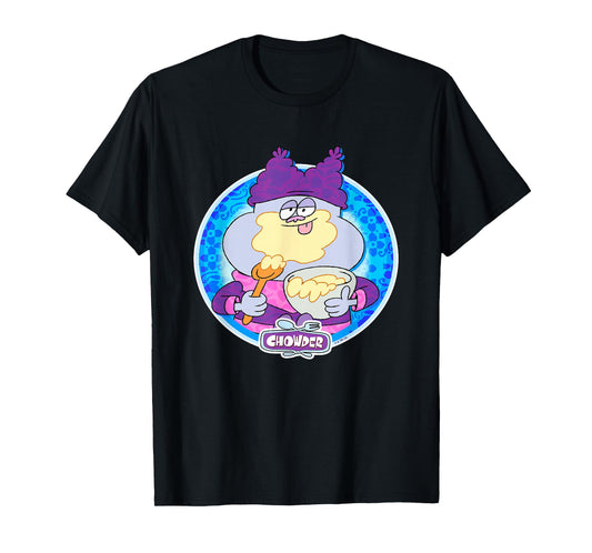 Chowder Licking The Spoon With Bowl Mix Vintage Portrait T-Shirt