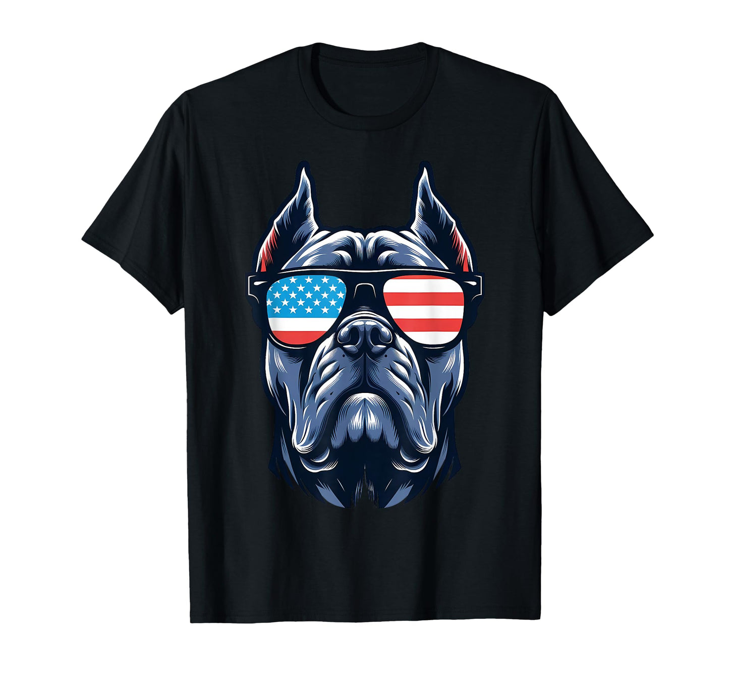 Cane Corso Patriotic American Flag USA Sunglasses Dog Women Kids Men T-Shirt