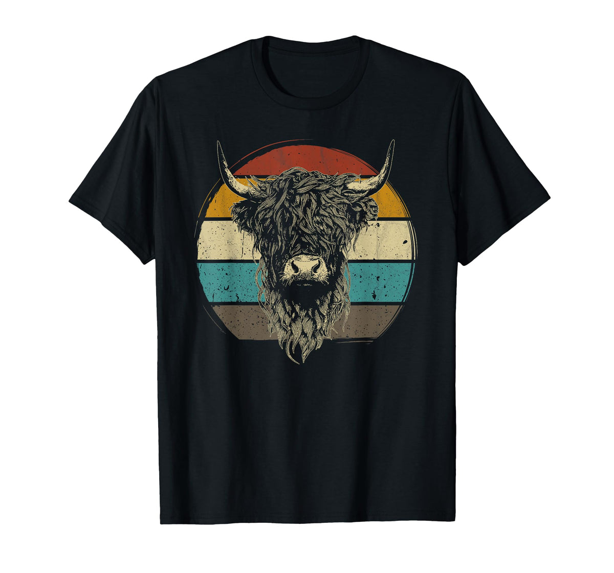 Scottish Highland Cow Cattle Hairy Cow Retro for cow lovers T-Shirt