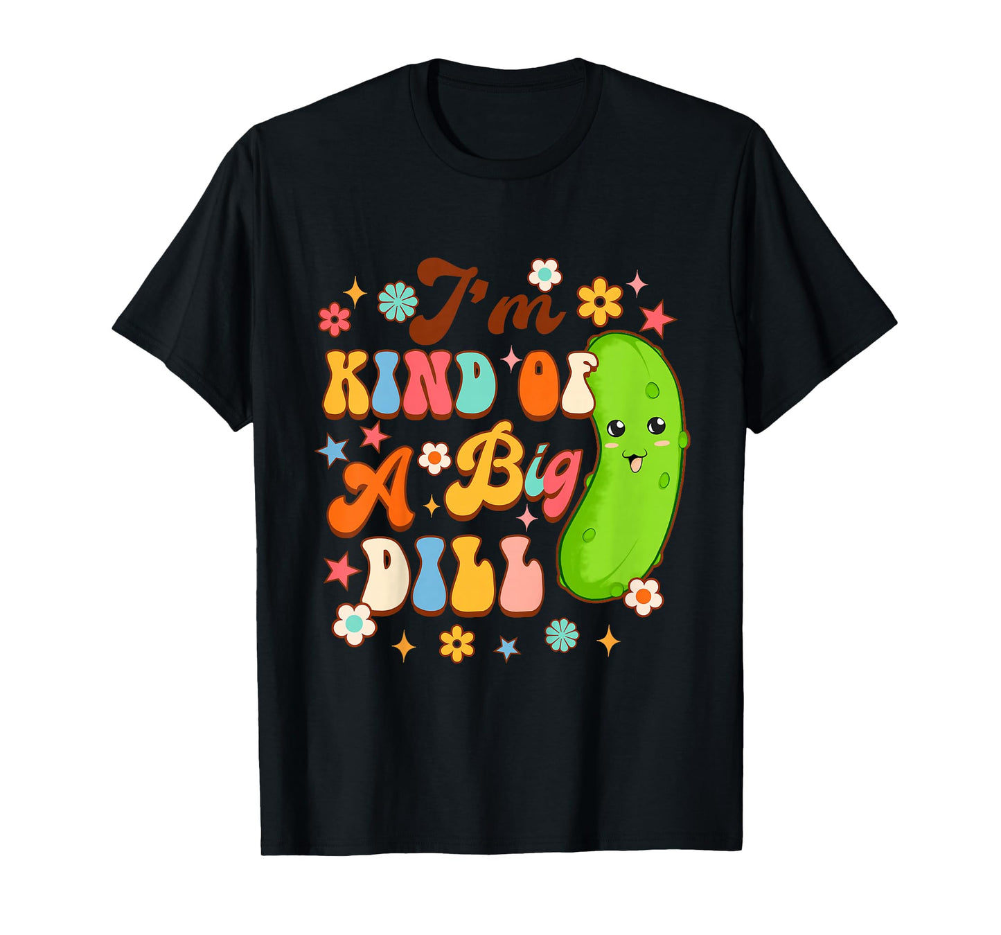 Kids Pickle Lover Cucumber Baby Shower I'm Kind Of A Big Dill T-Shirt