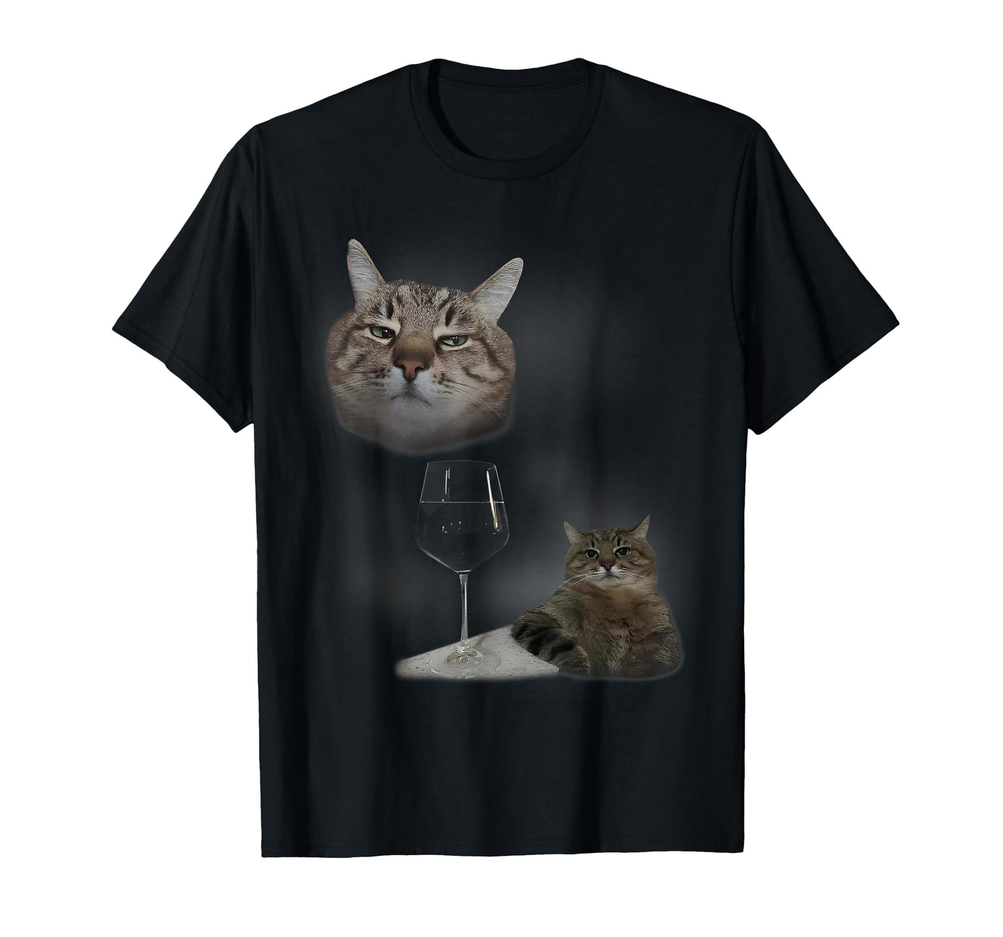 Funny Cat And Wine Art Cats Drinking Oddly Specific Meme T-Shirt