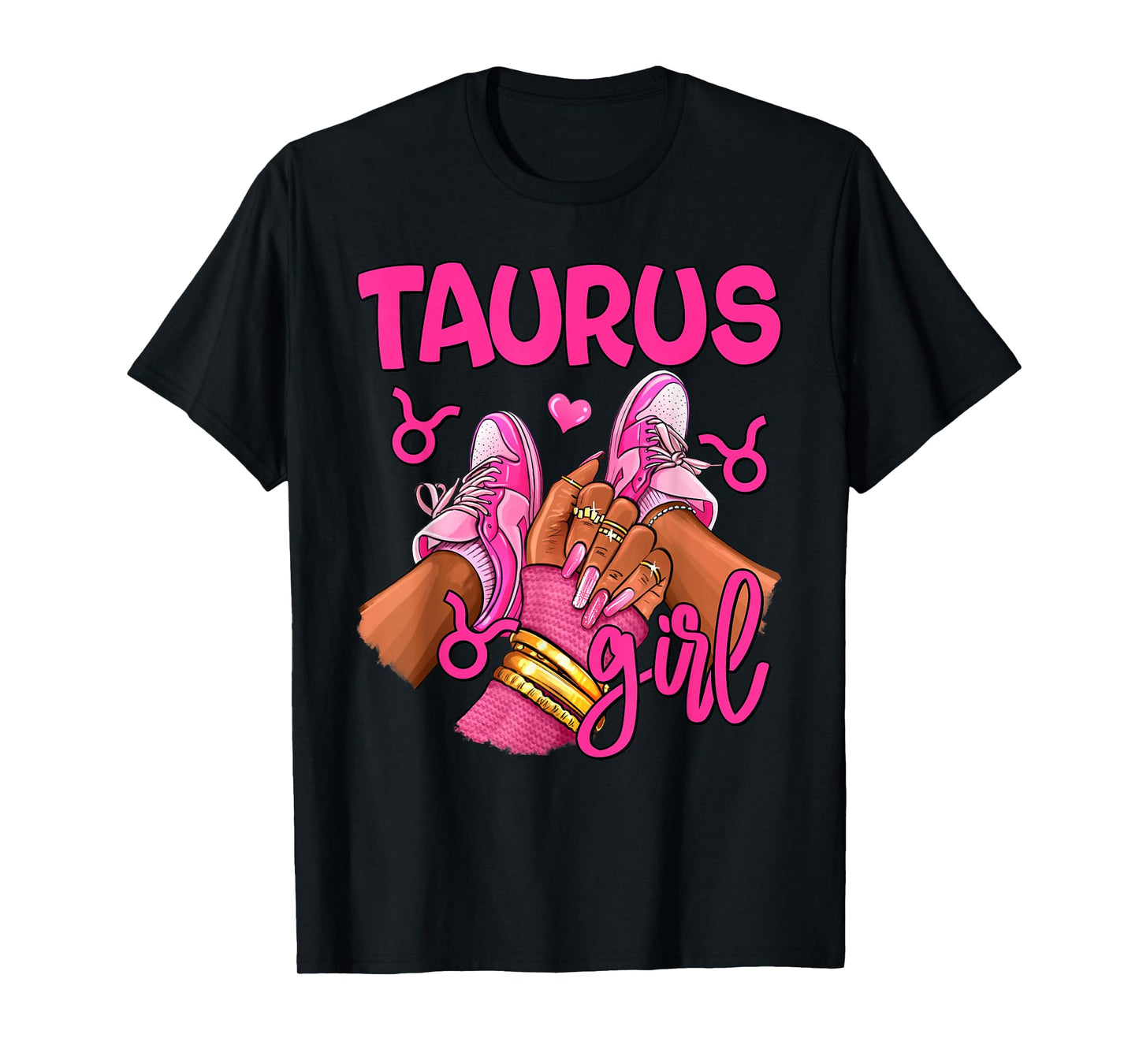 Taurus Girl Birthday Queen Women Sneakers Zodiac Sign T-Shirt