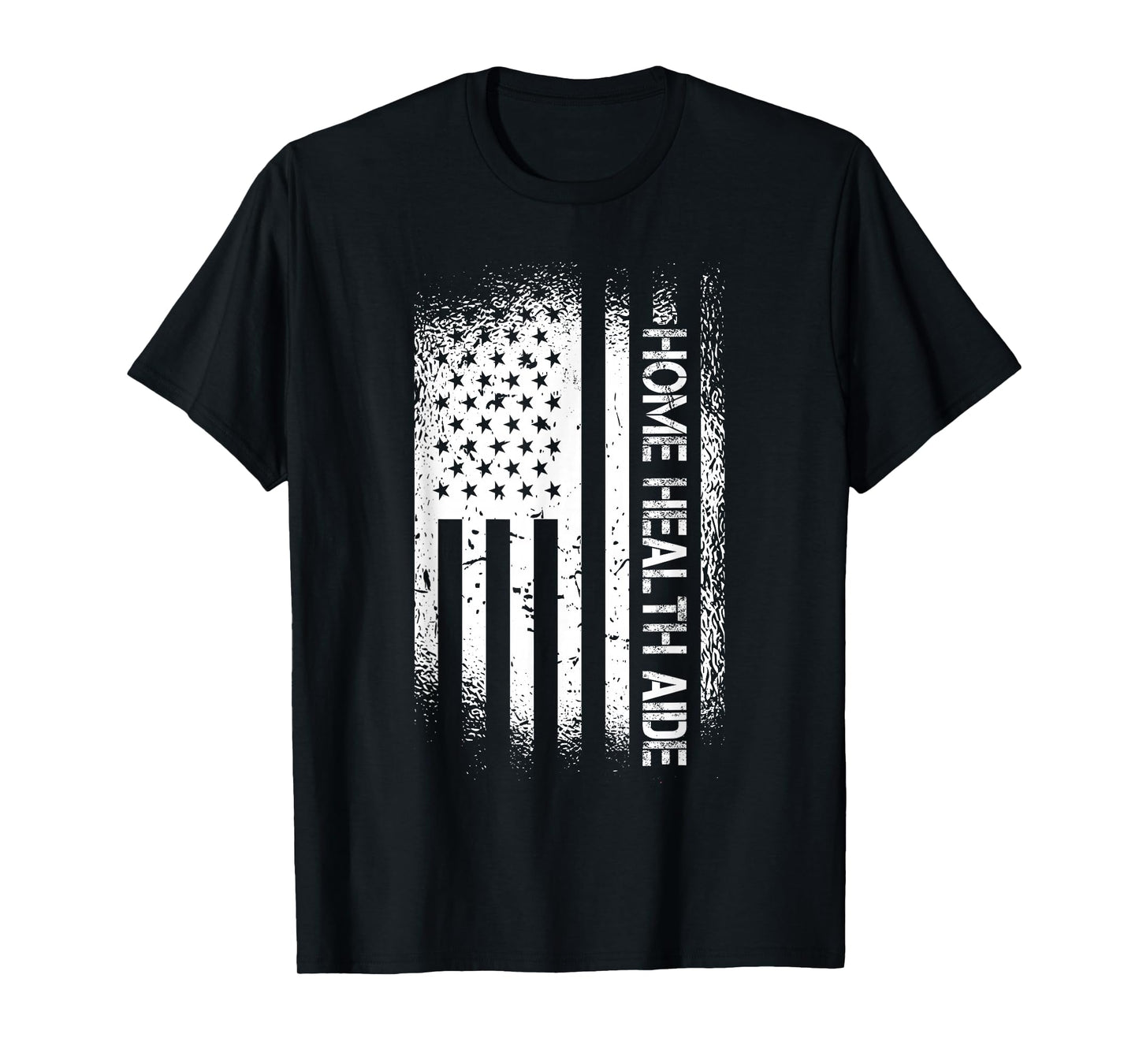 Patriotic Home Health Aide With American Flag T-Shirt