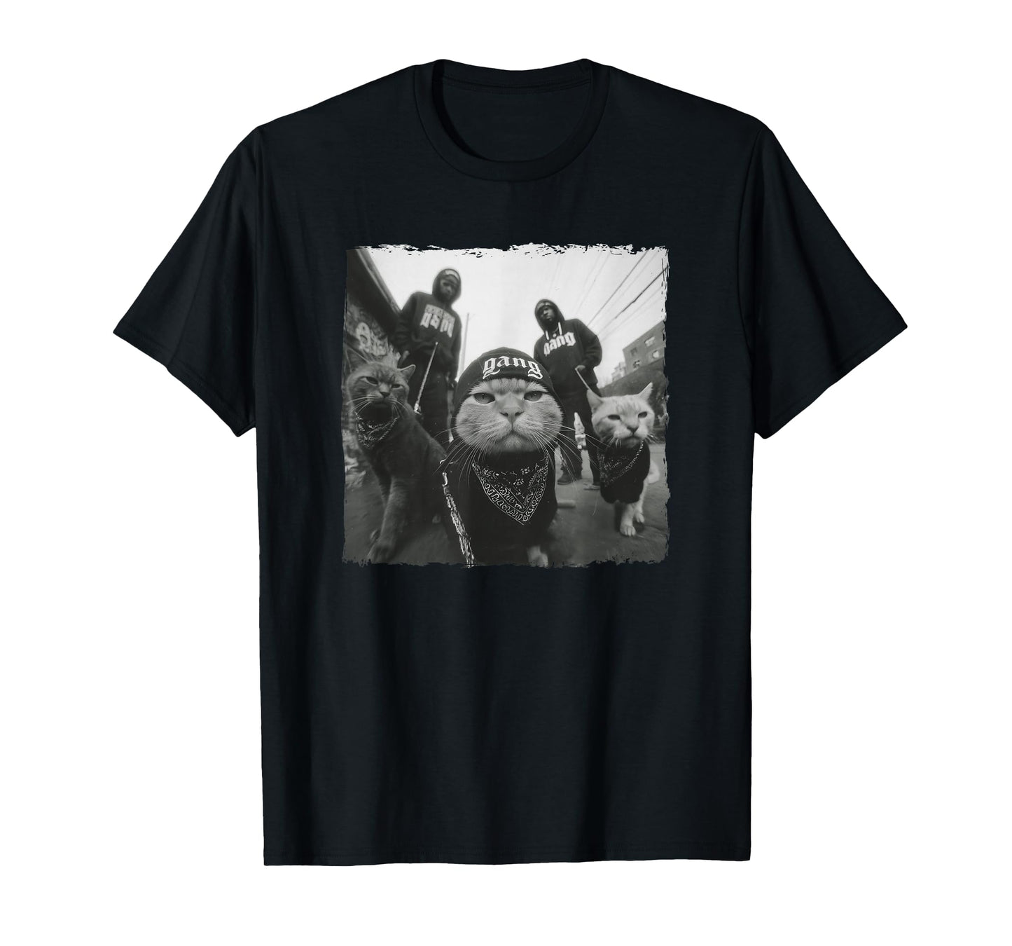 Gangster Cats Streetwear Cool cat Motif Funny T-Shirt