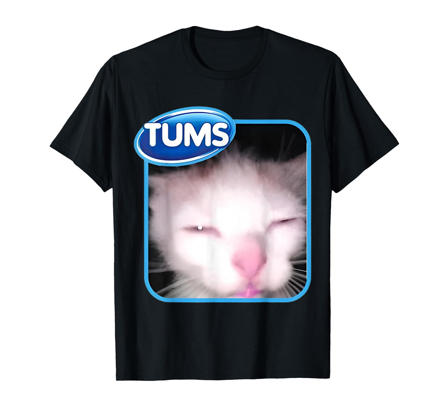 Tummy Ache Tums Meme Cat Graphic T-Shirt