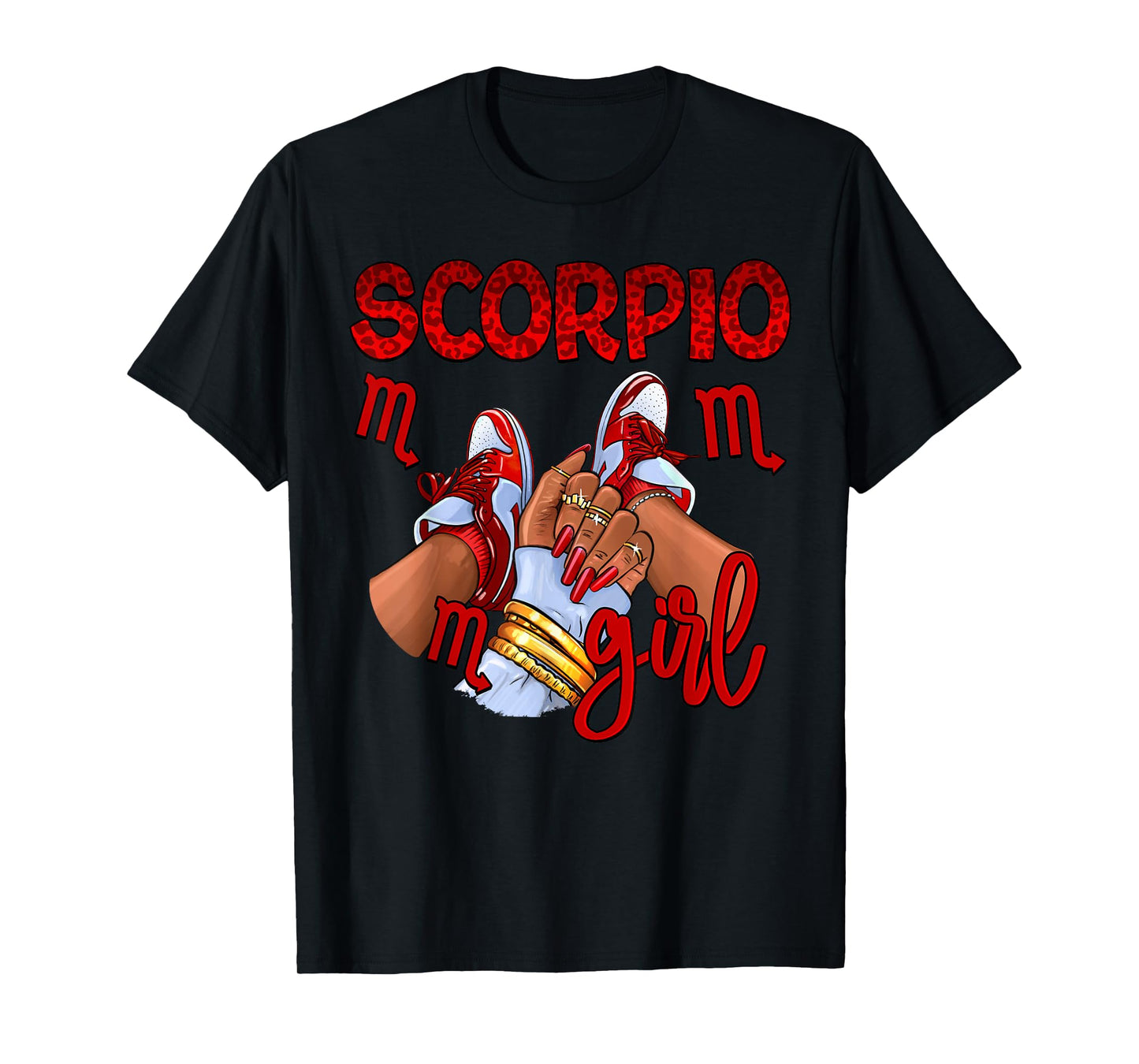 Scorpio Girl Birthday Women Sneakers Zodiac Sign Bday T-Shirt