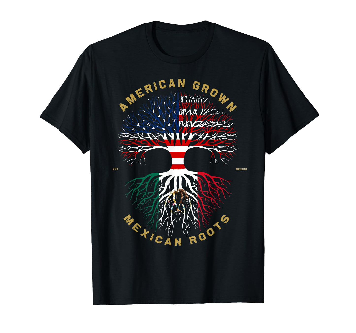 Mexico Country Lover Proud American Grown Mexican Roots T-Shirt